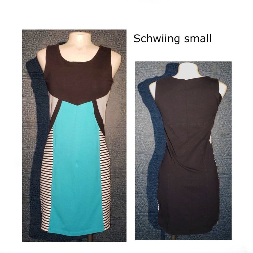 Schwiing  dress black blue white small